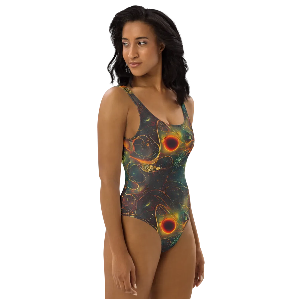 Templesmith Twirl on One-Piece Swimsuit — Right