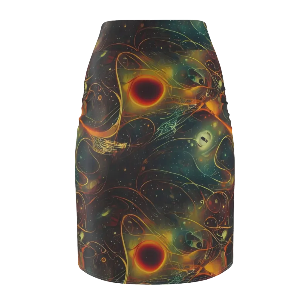 Templesmith Twirl on Pencil Skirt — Back