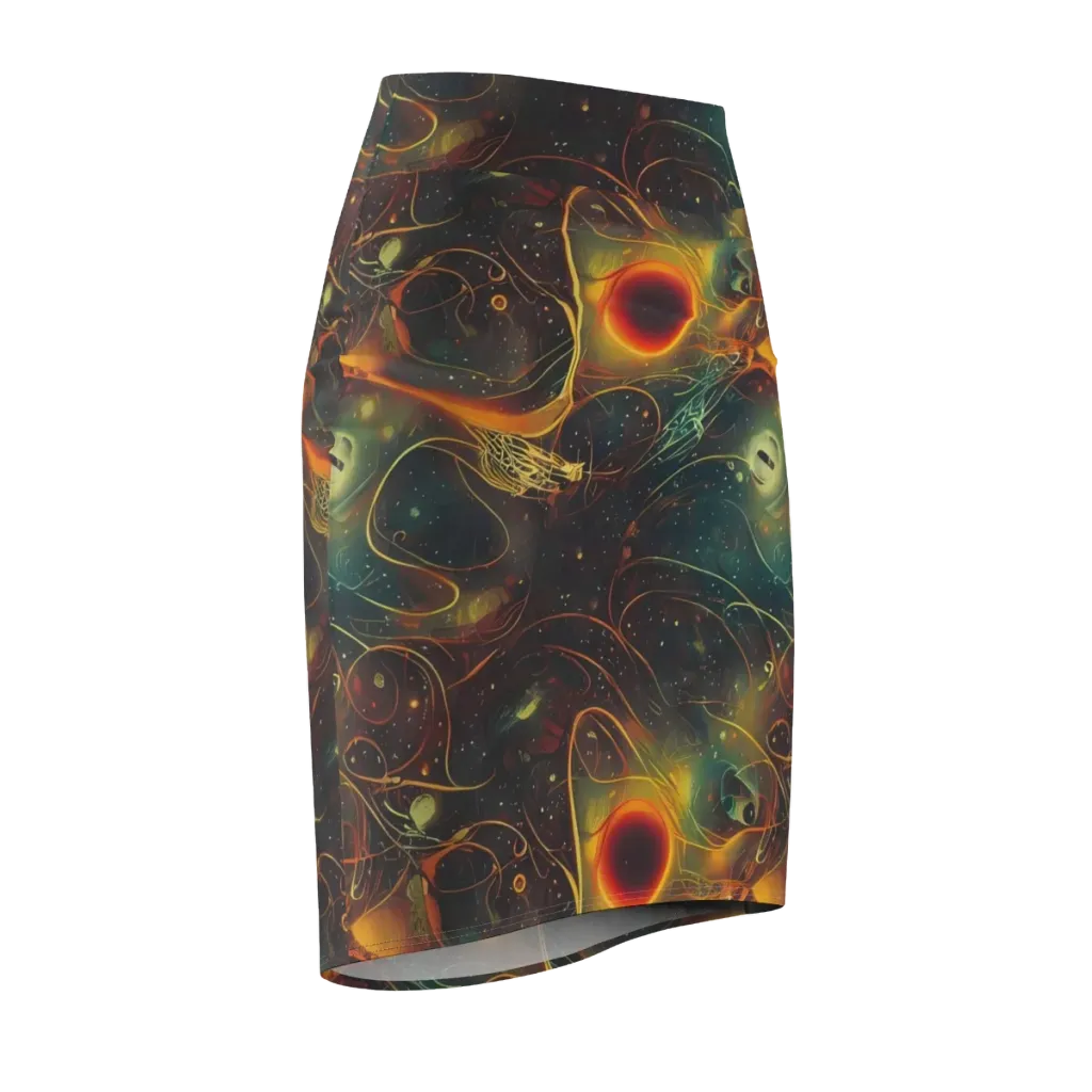 Templesmith Twirl on Pencil Skirt — Front Side