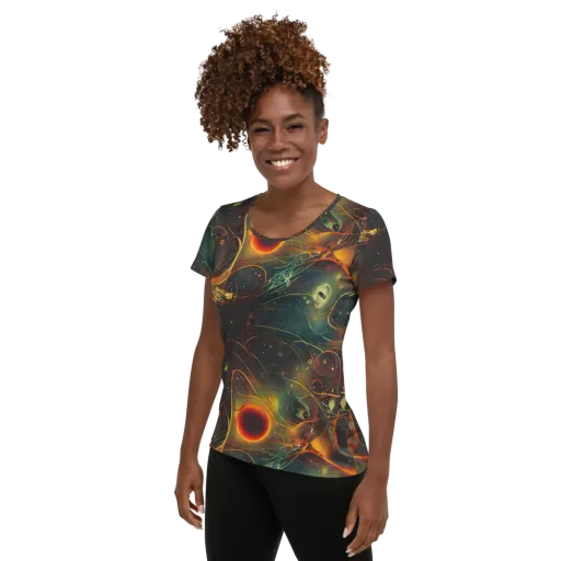 Templesmith Twirl on a Women's Athletic T-Shirt