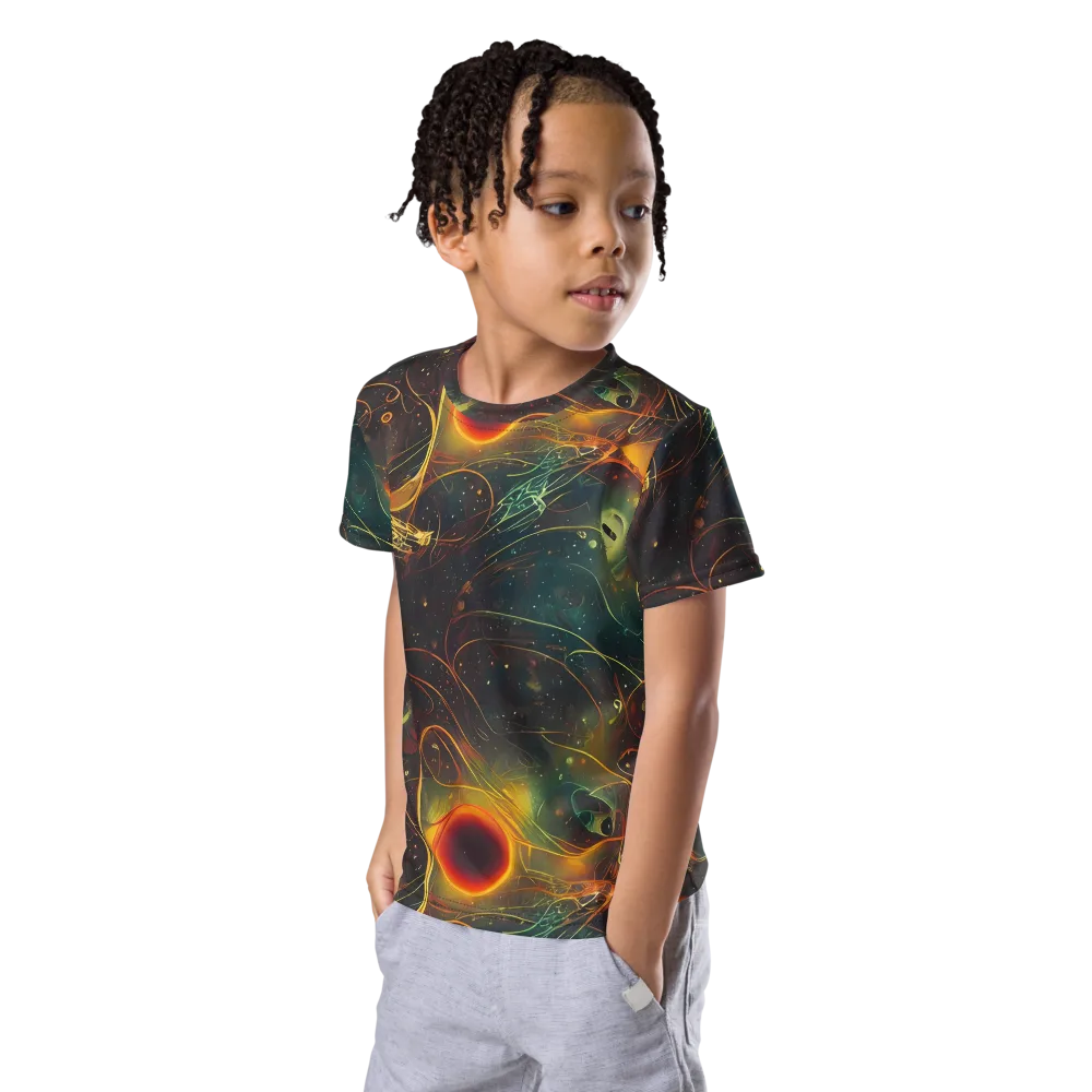 Templesmith Twirl on Kids Crew Neck T-Shirt — Left Front