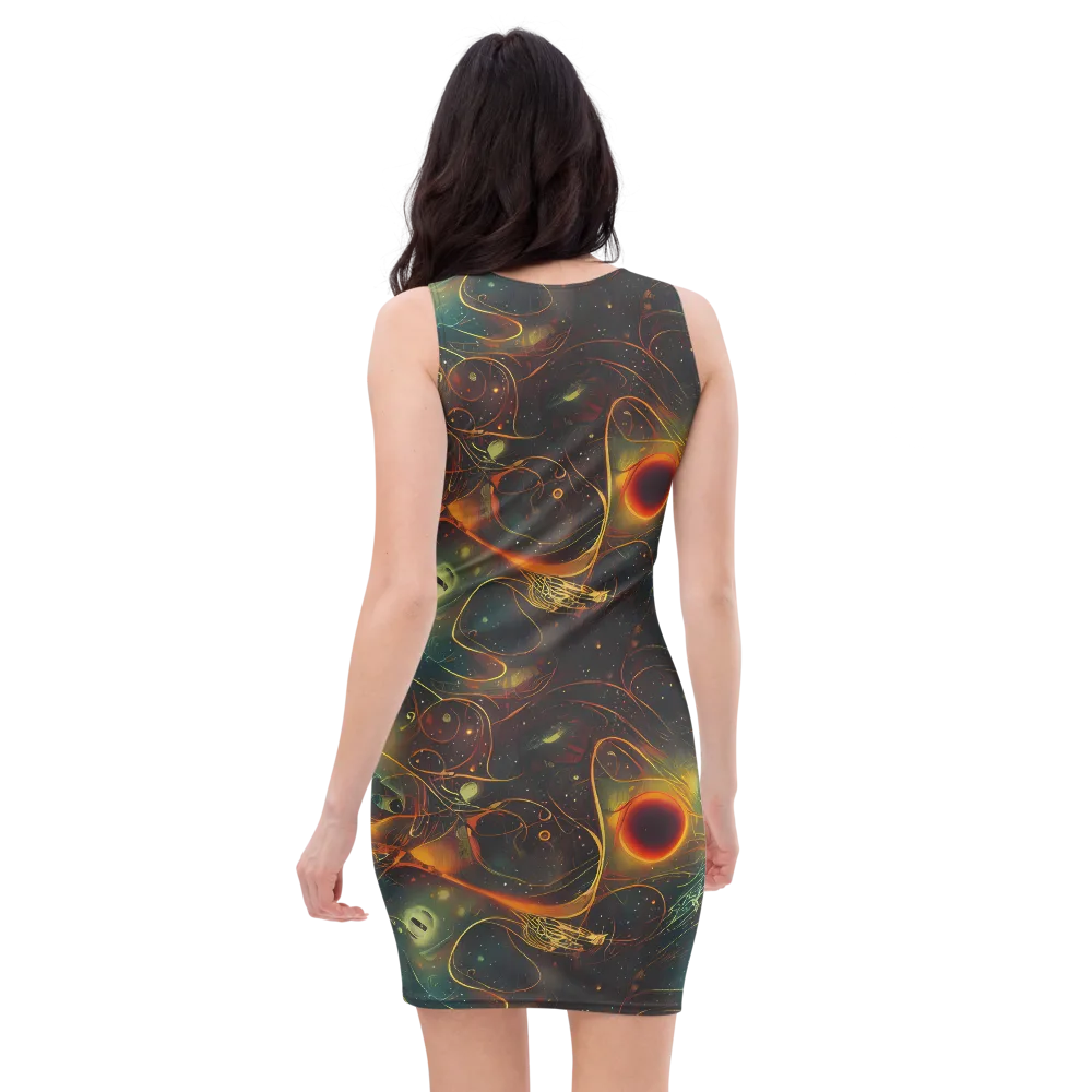 Templesmith Twirl on Bodycon Dress — Back