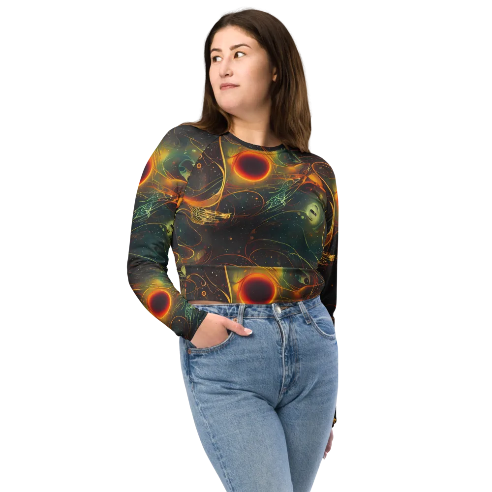 Templesmith Twirl on Long Sleeve Crop Top — Front