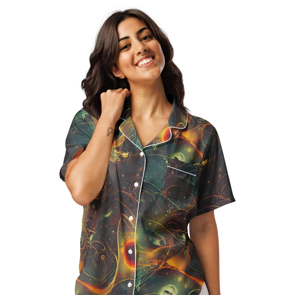 Templesmith Twirl on Women's Short Sleeve Pajama Top — Front