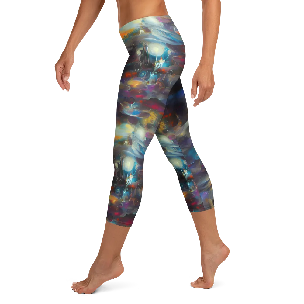 Abyssal Whisper on Capri Leggings — Left