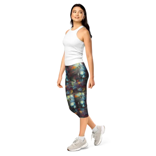 Abyssal Whisper on a Capri Leggings