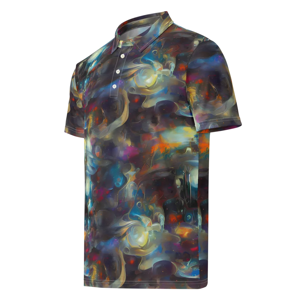 Abyssal Whisper on Men's Slim Fit Polo Shirt — Left Front