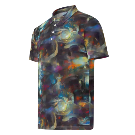 Abyssal Whisper on a Men's Slim Fit Polo Shirt