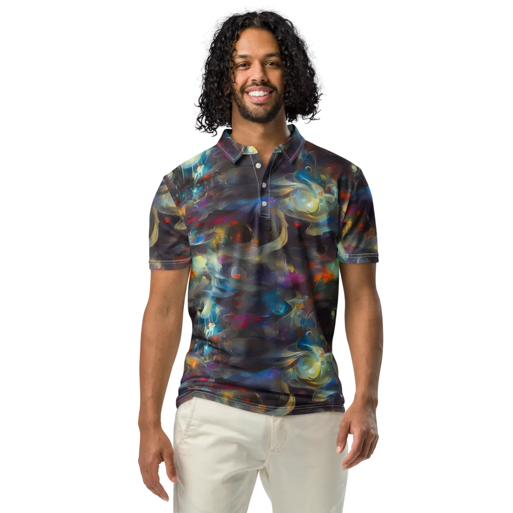 Abyssal Whisper on Men's Slim Fit Polo Shirt — Front