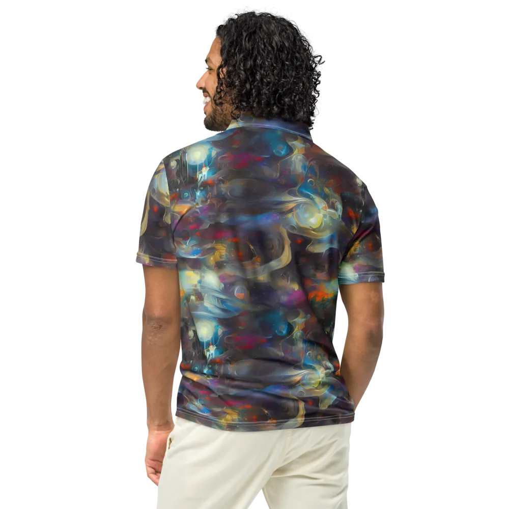 Abyssal Whisper on Men's Slim Fit Polo Shirt — Back