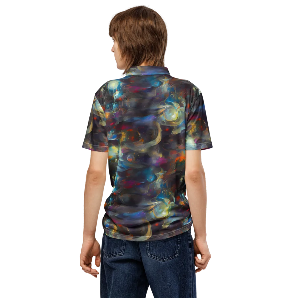 Abyssal Whisper on Men's Slim Fit Polo Shirt — Back