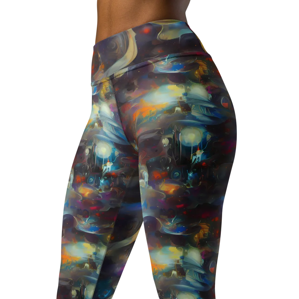 Abyssal Whisper on Yoga Leggings — Left Front