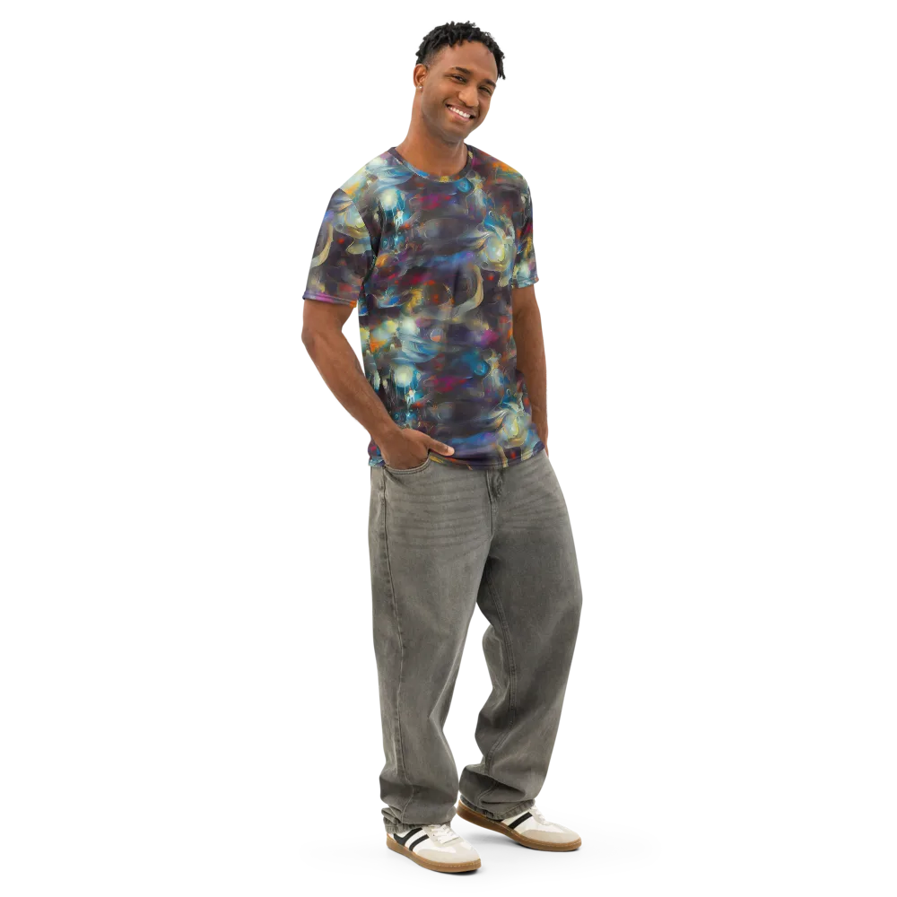 Abyssal Whisper on Men's Cotton Crew Neck T-Shirt — Right Front