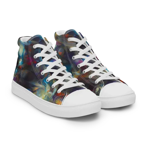 Abyssal Whisper on a Women's High Top Canvas Shoes