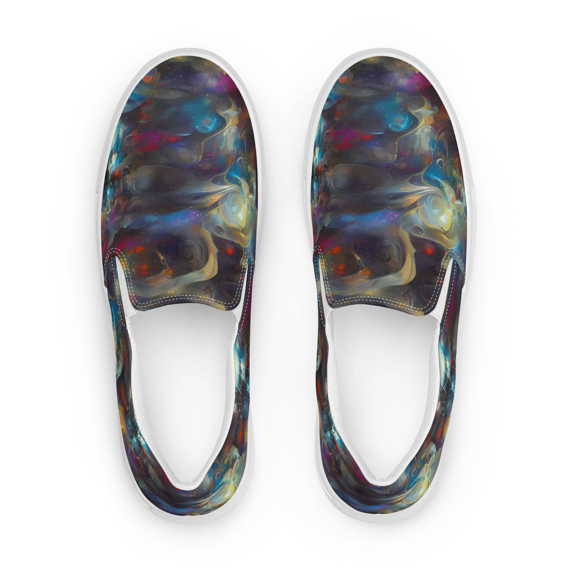 Abyssal Whisper on Women's Slip-On Canvas Shoes — Front