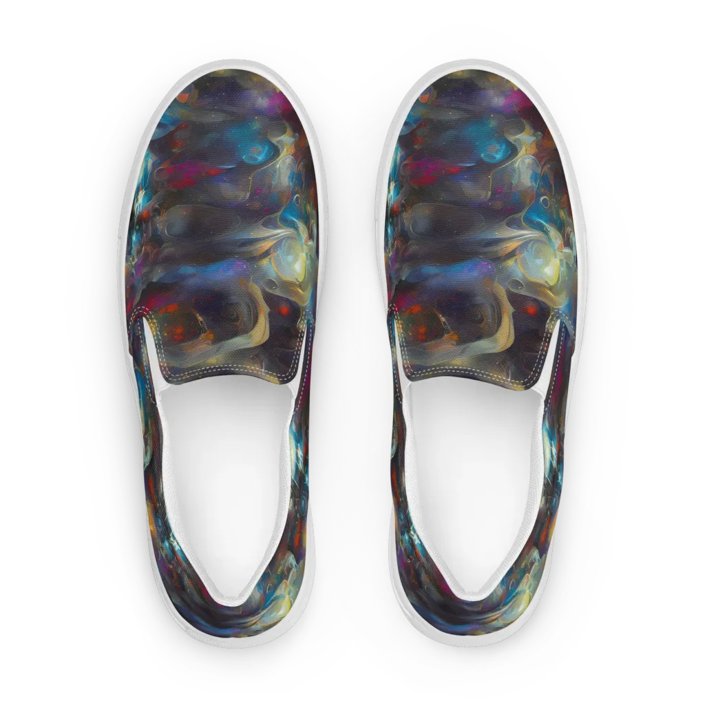 Abyssal Whisper on Women's Slip-On Canvas Shoes — Front