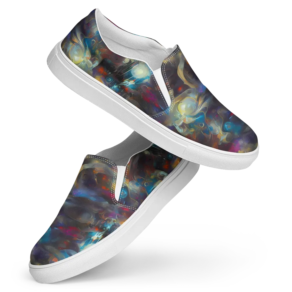 Abyssal Whisper on Women's Slip-On Canvas Shoes — Front