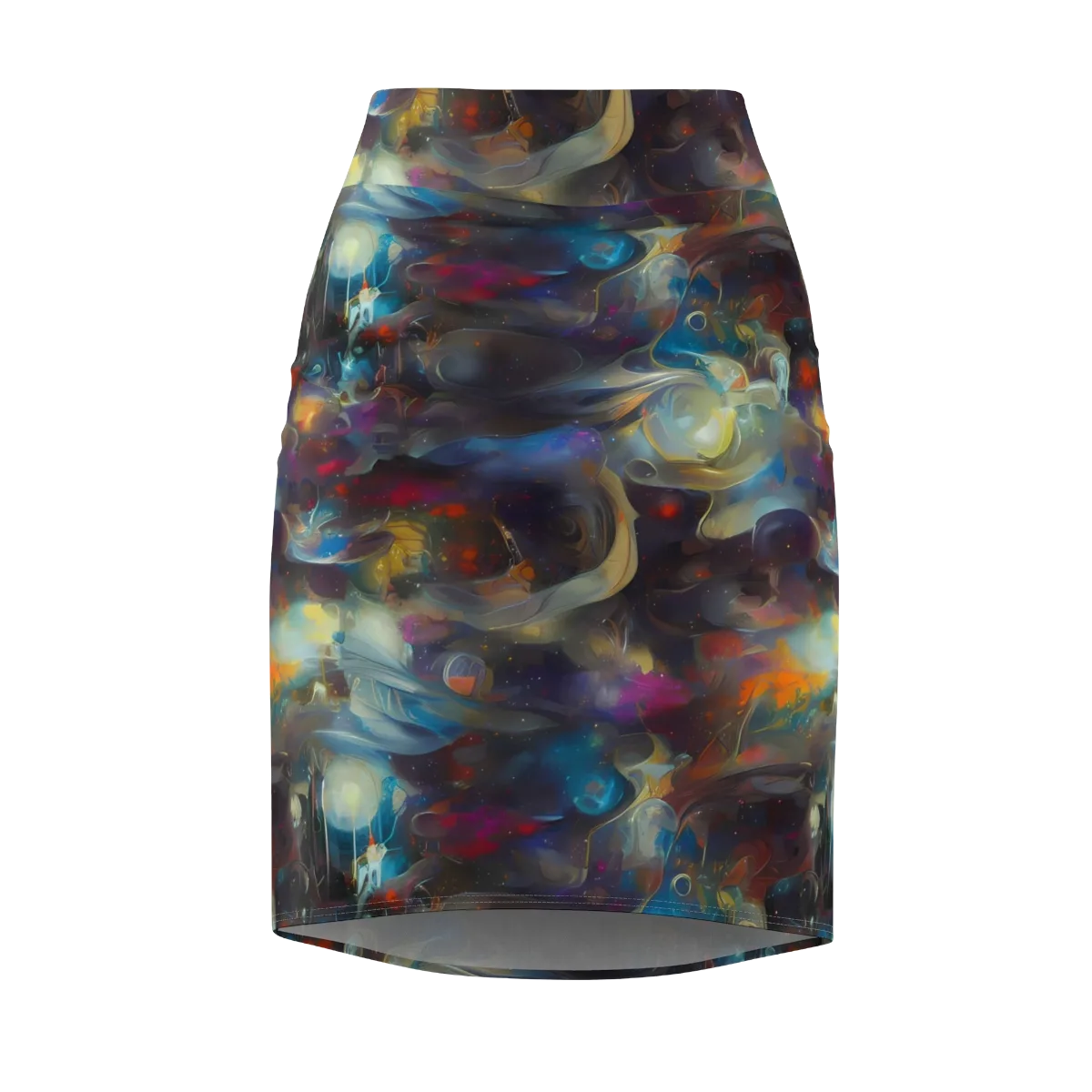 Abyssal Whisper on Pencil Skirt — Front