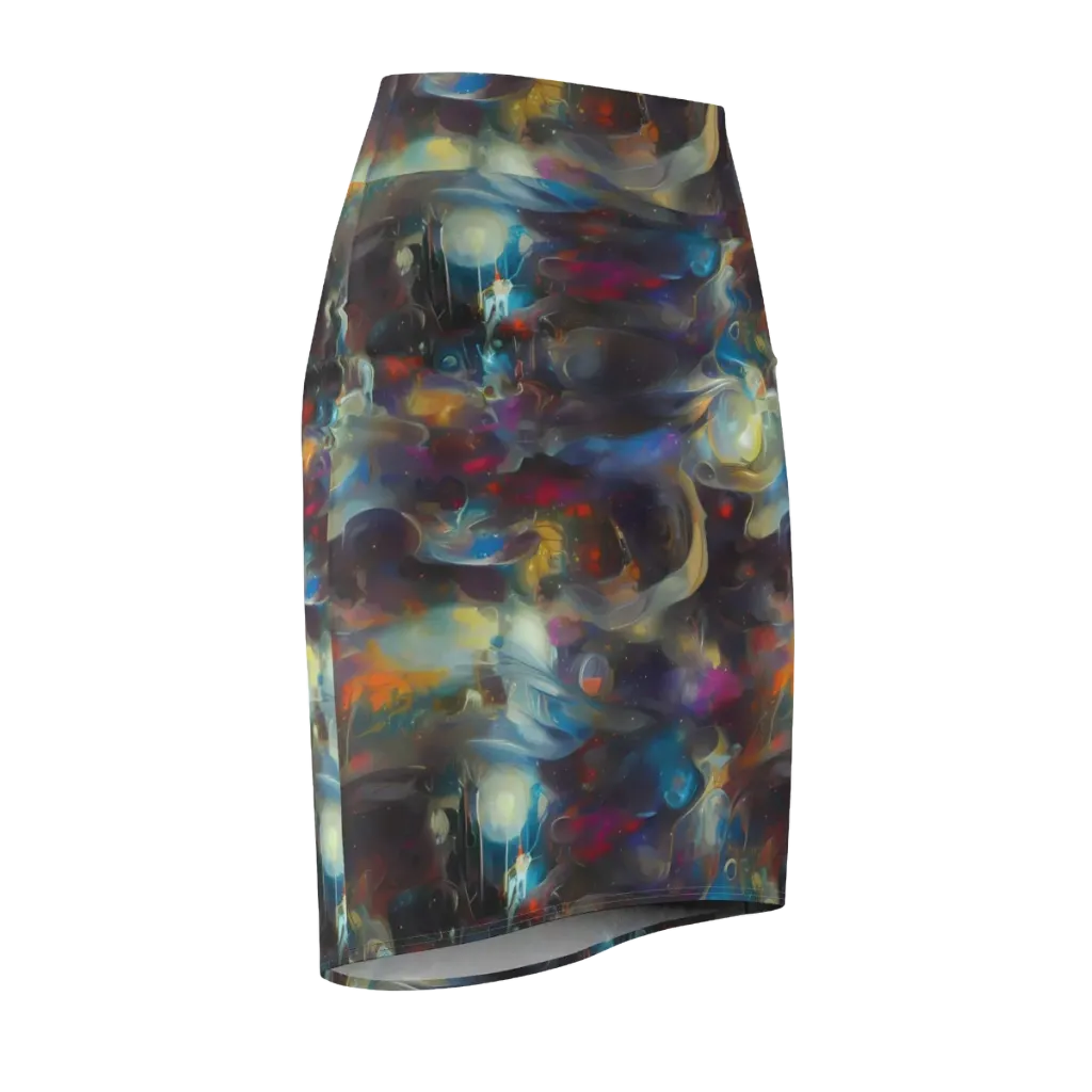 Abyssal Whisper on Pencil Skirt — Front Side