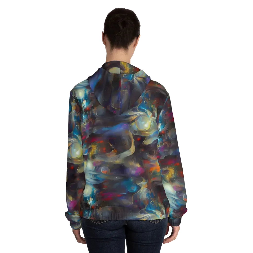 Abyssal Whisper on Women's Full-Zip Hoodie — Back On Person