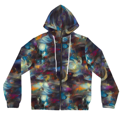 Abyssal Whisper on a Women's Full-Zip Hoodie