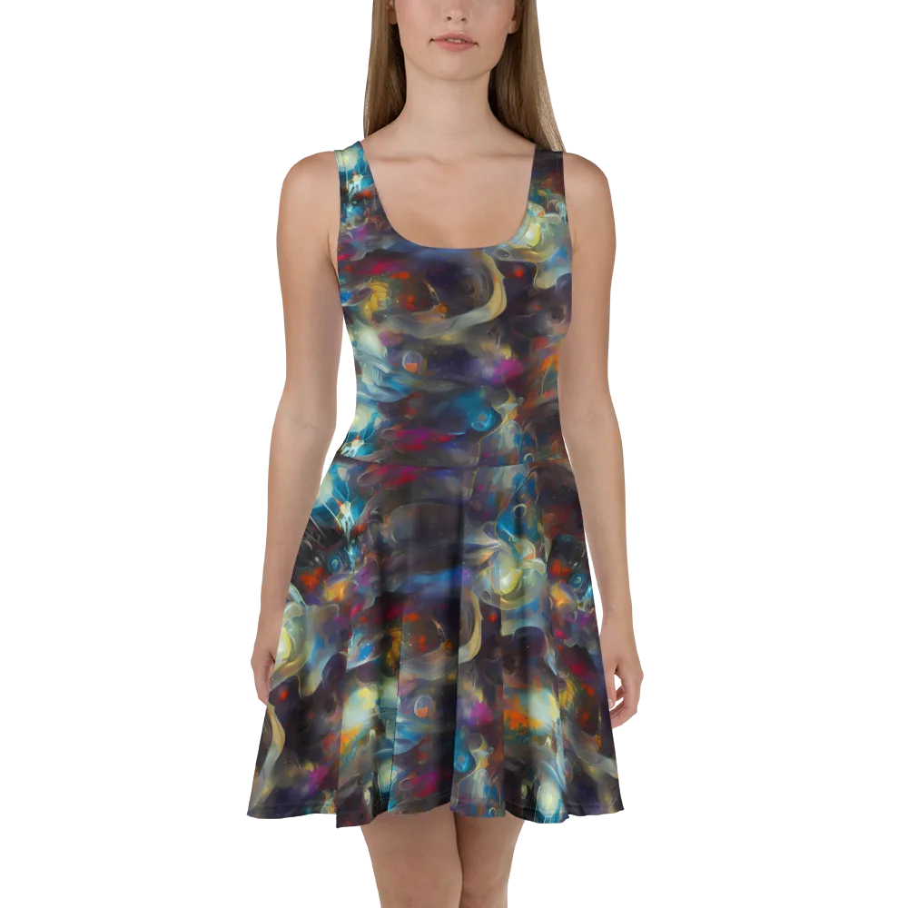 Abyssal Whisper on Skater Dress — Front