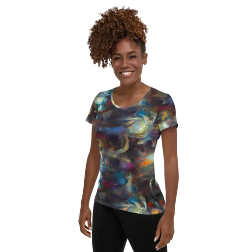 Abyssal Whisper on a Women's Athletic T-Shirt