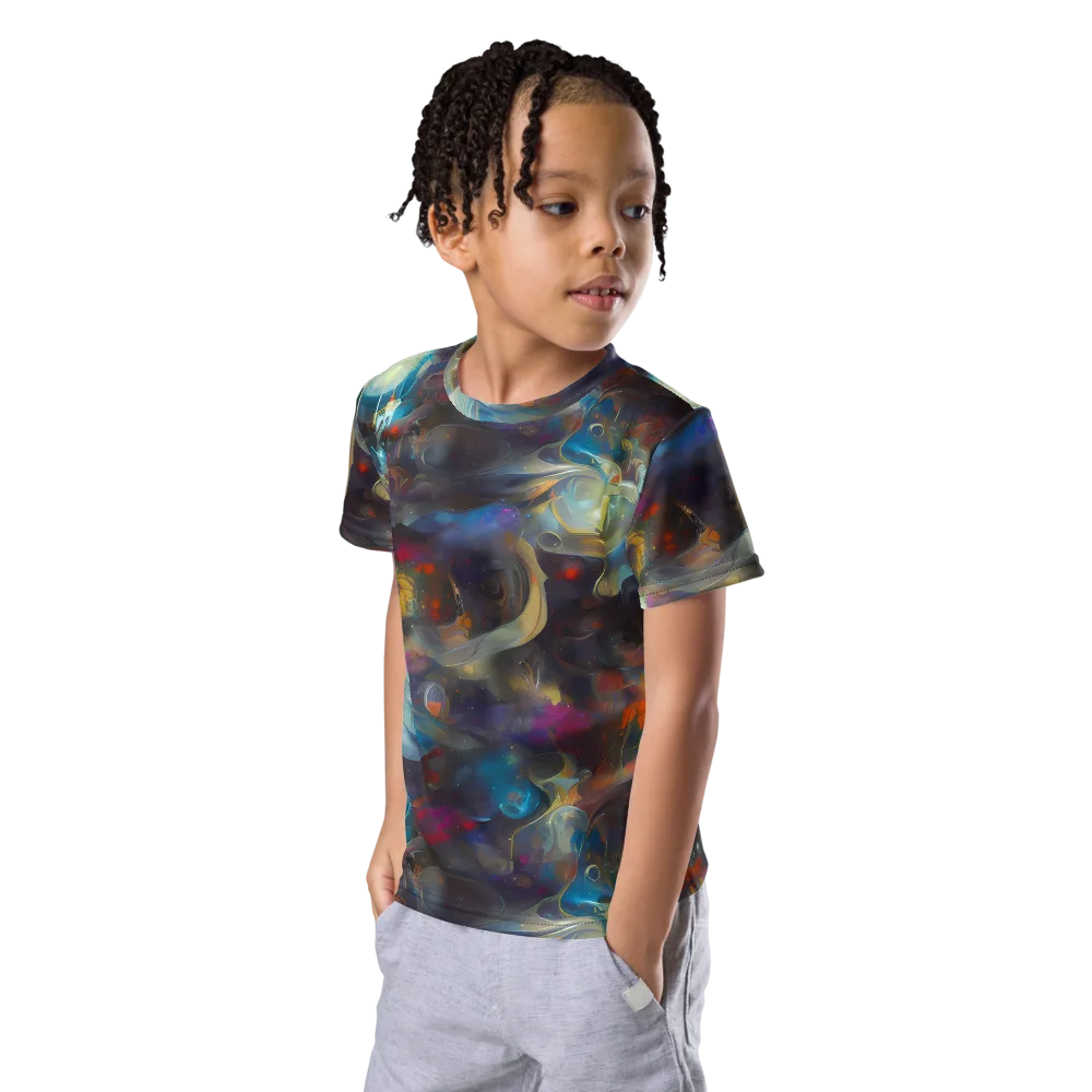 Abyssal Whisper on Kids Crew Neck T-Shirt — Left Front