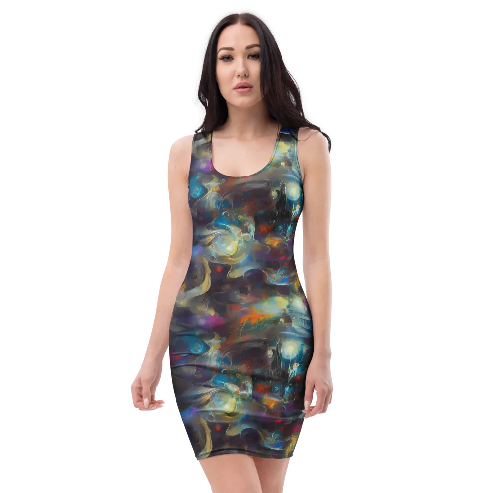 Abyssal Whisper on Bodycon Dress — Front