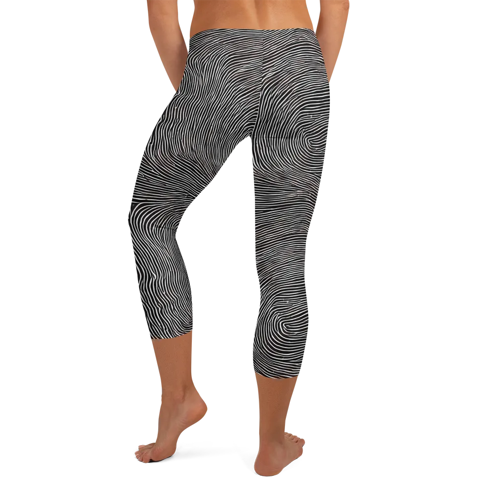 Silent Currents on Capri Leggings — Back