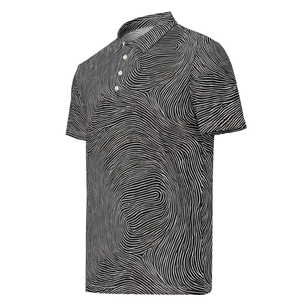 Silent Currents on Men's Slim Fit Polo Shirt — Left Front