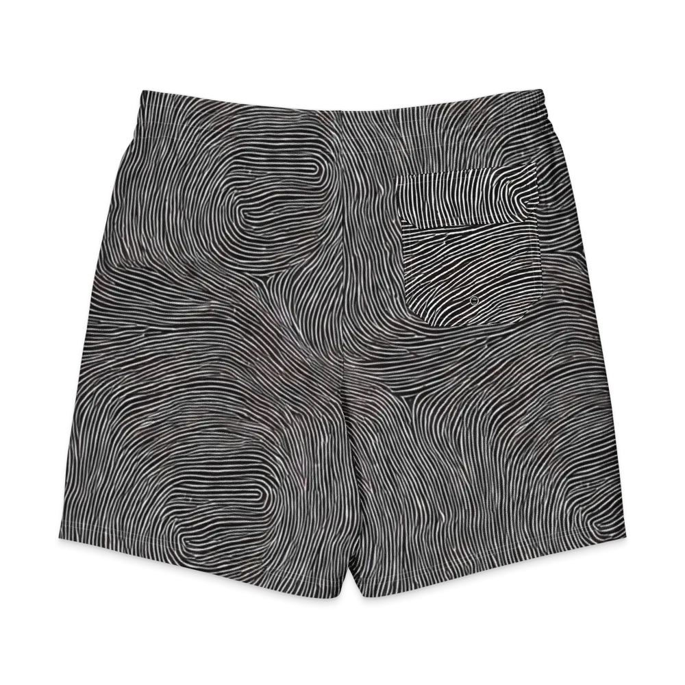 Silent Currents on Men's Board Shorts — Back