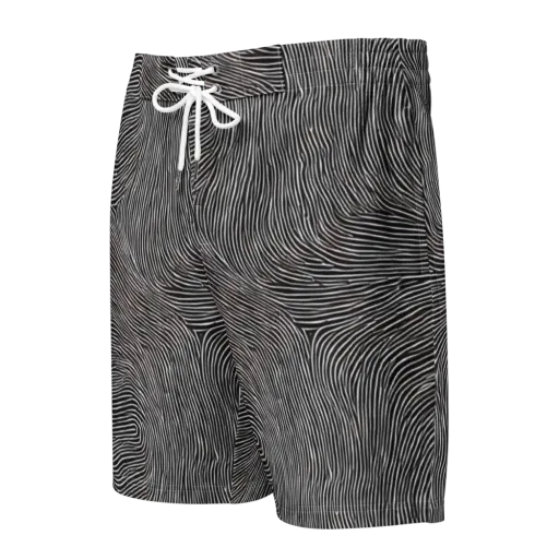Silent Currents on a Men's Board Shorts