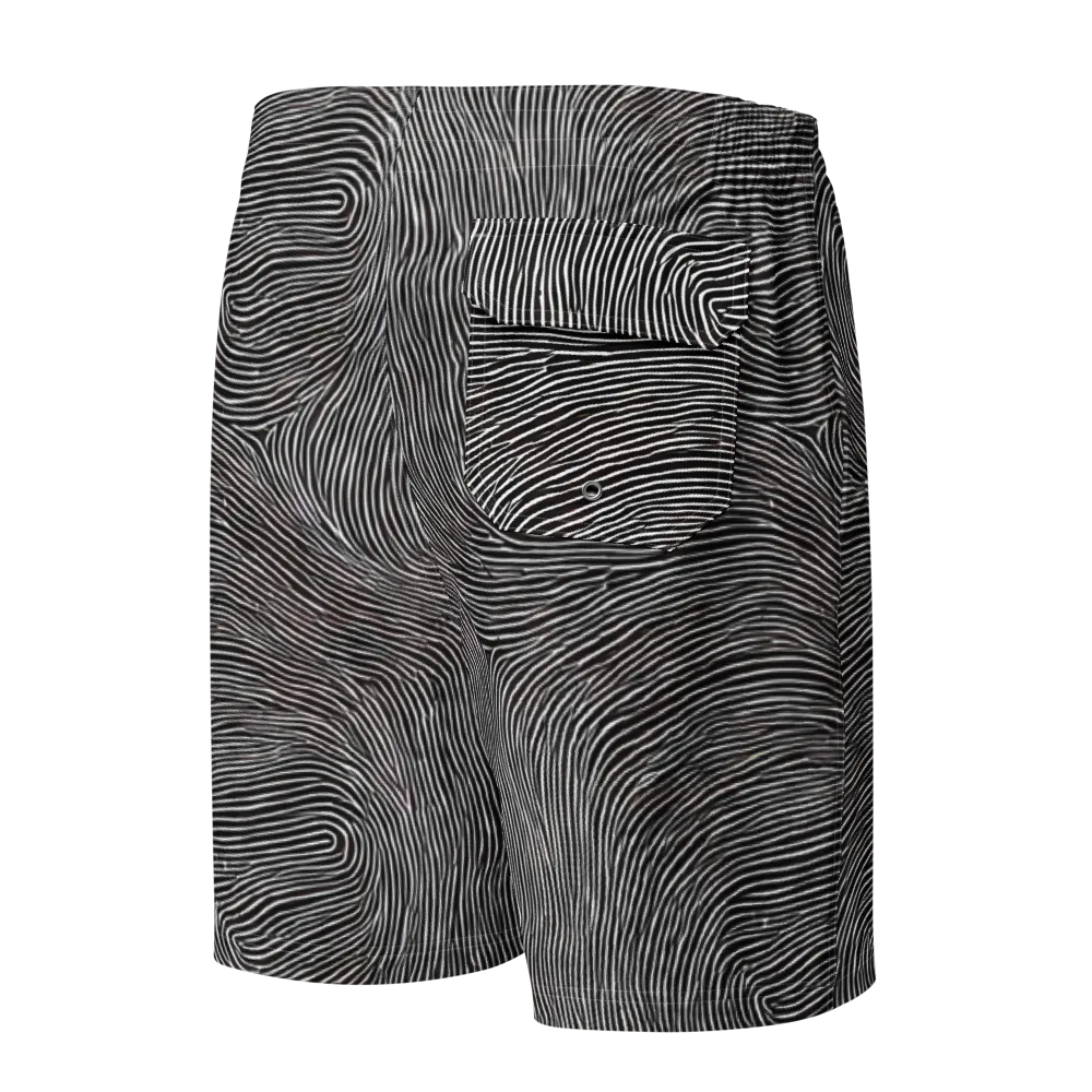 Silent Currents on Men's Board Shorts — Back
