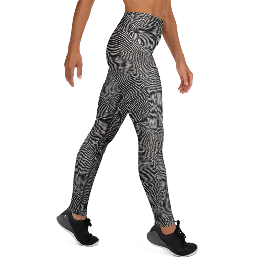 Silent Currents on a Yoga Leggings