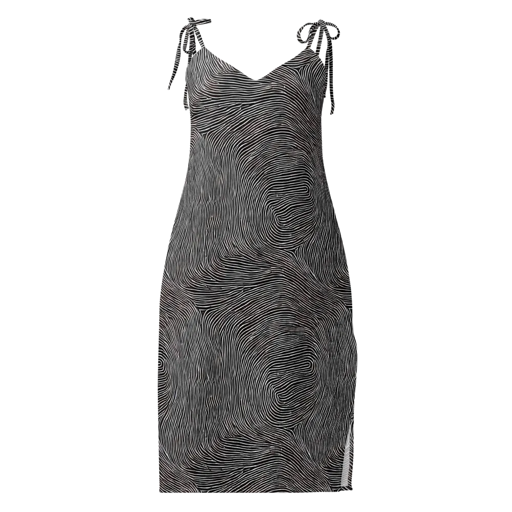 Silent Currents on Slip Dress — Front