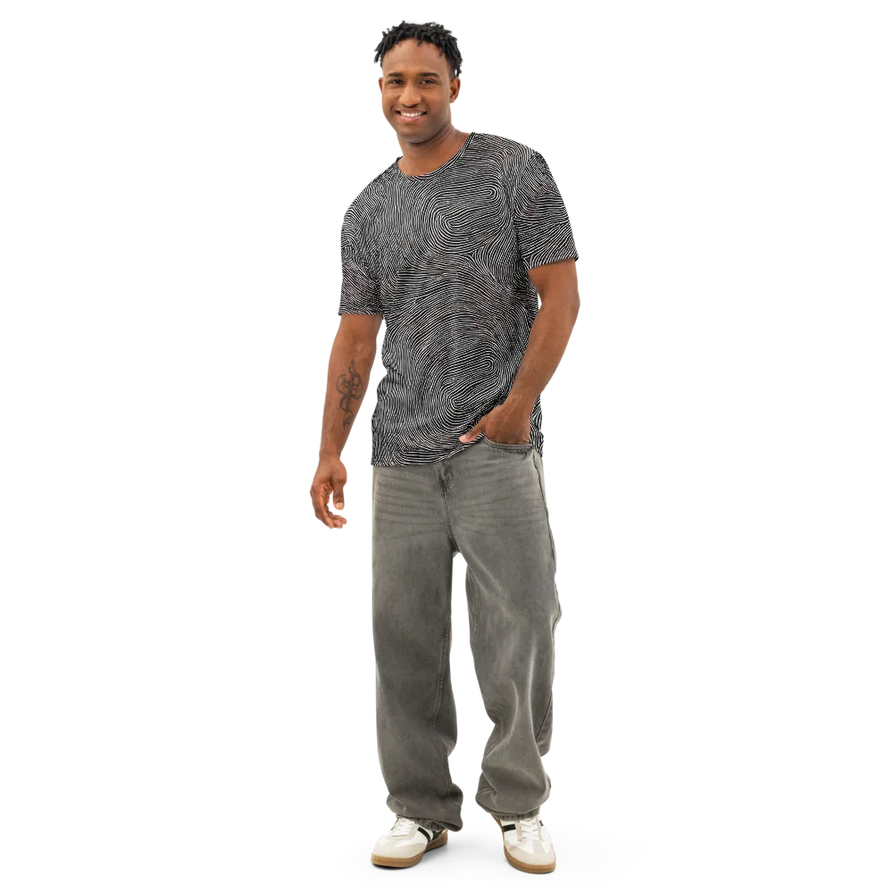 Silent Currents on Men's Cotton Crew Neck T-Shirt — Front