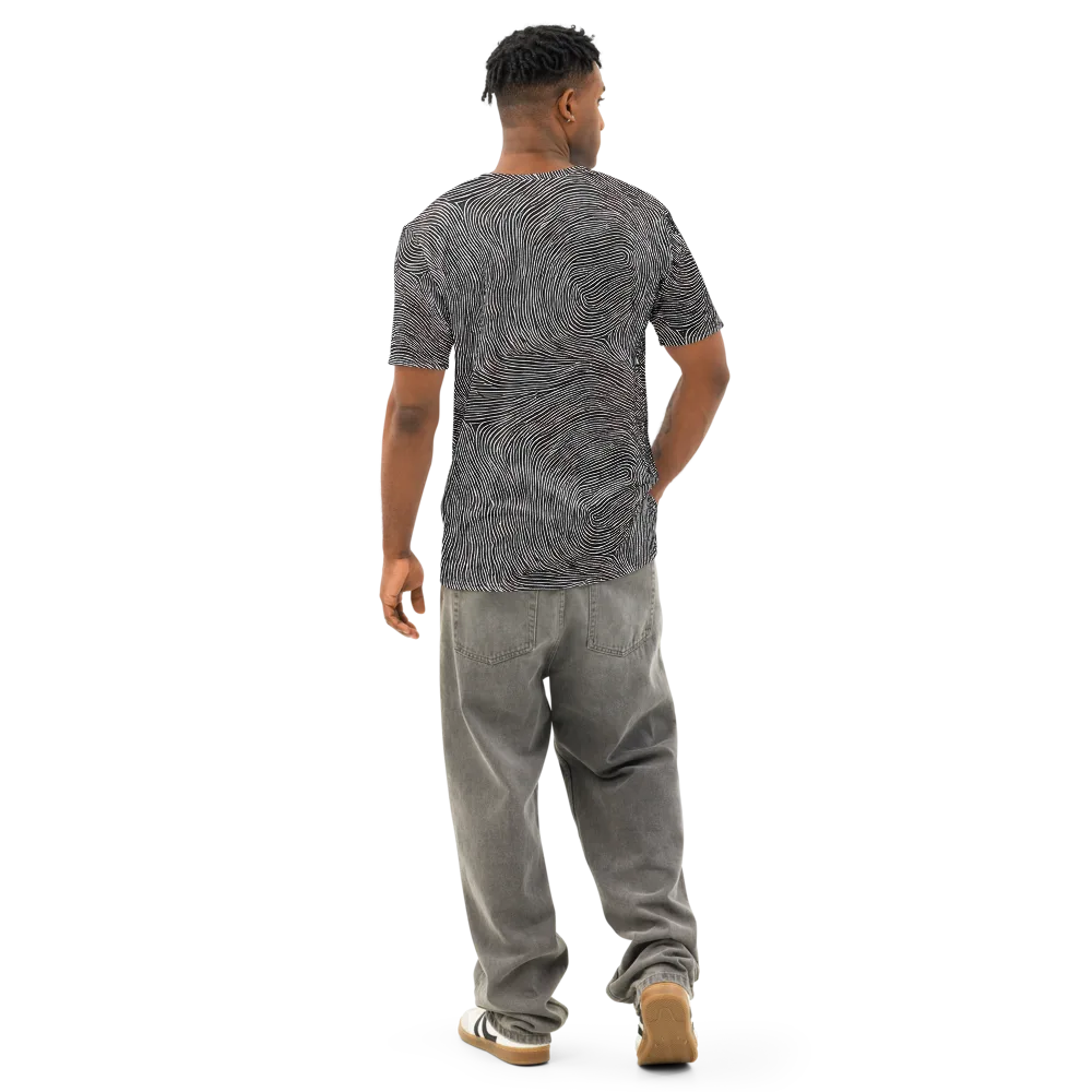 Silent Currents on Men's Cotton Crew Neck T-Shirt — Back