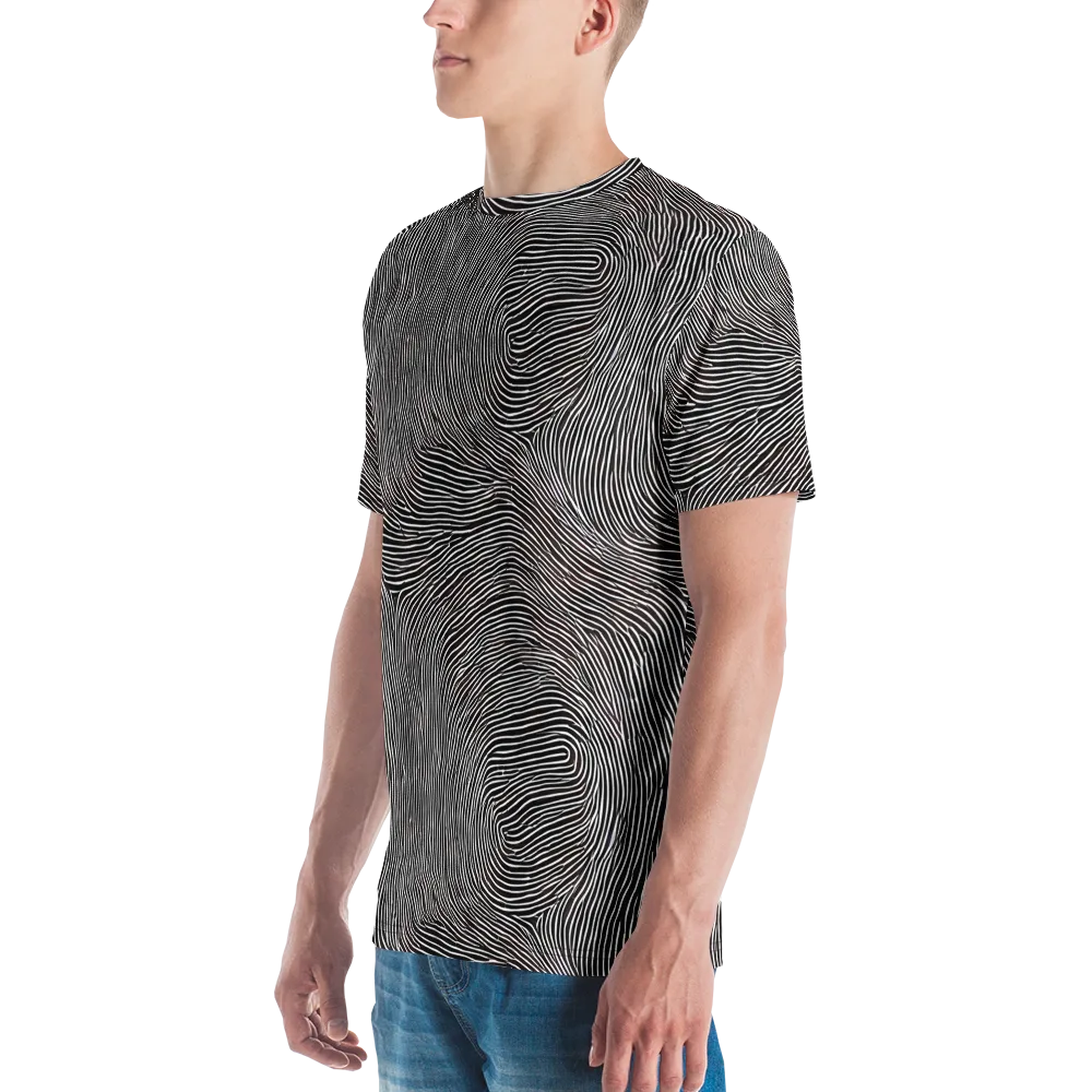 Silent Currents on Men's Crew Neck T-Shirt — Left