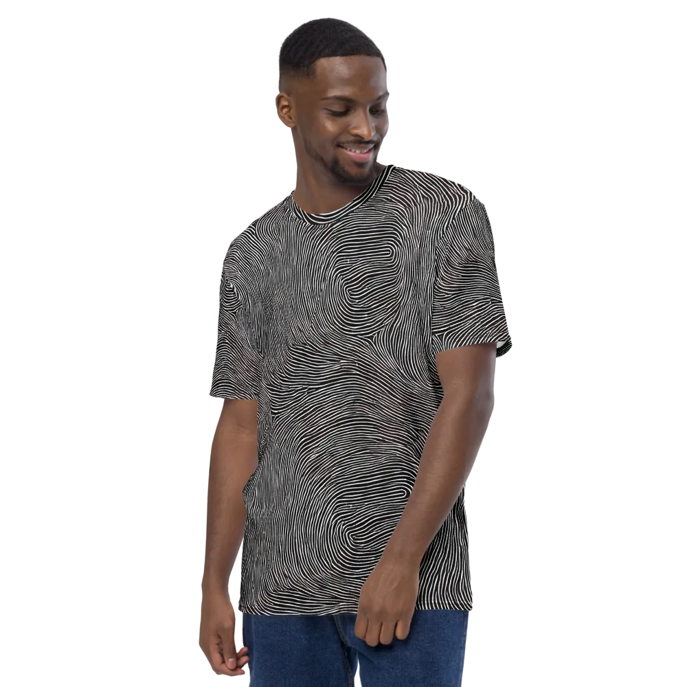 Silent Currents on Men's Crew Neck T-Shirt — Left
