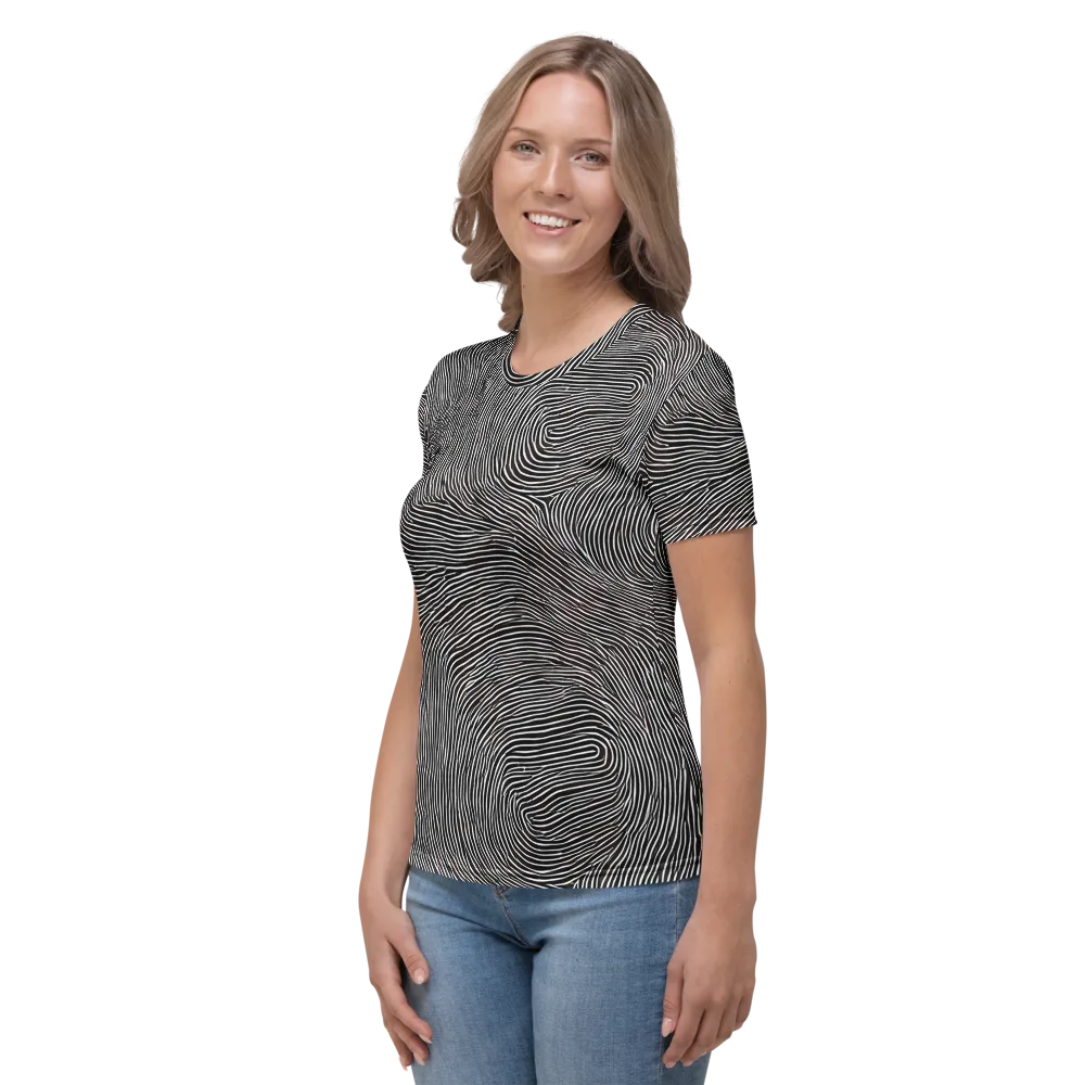 Silent Currents on Women's Crew Neck T-Shirt — Left
