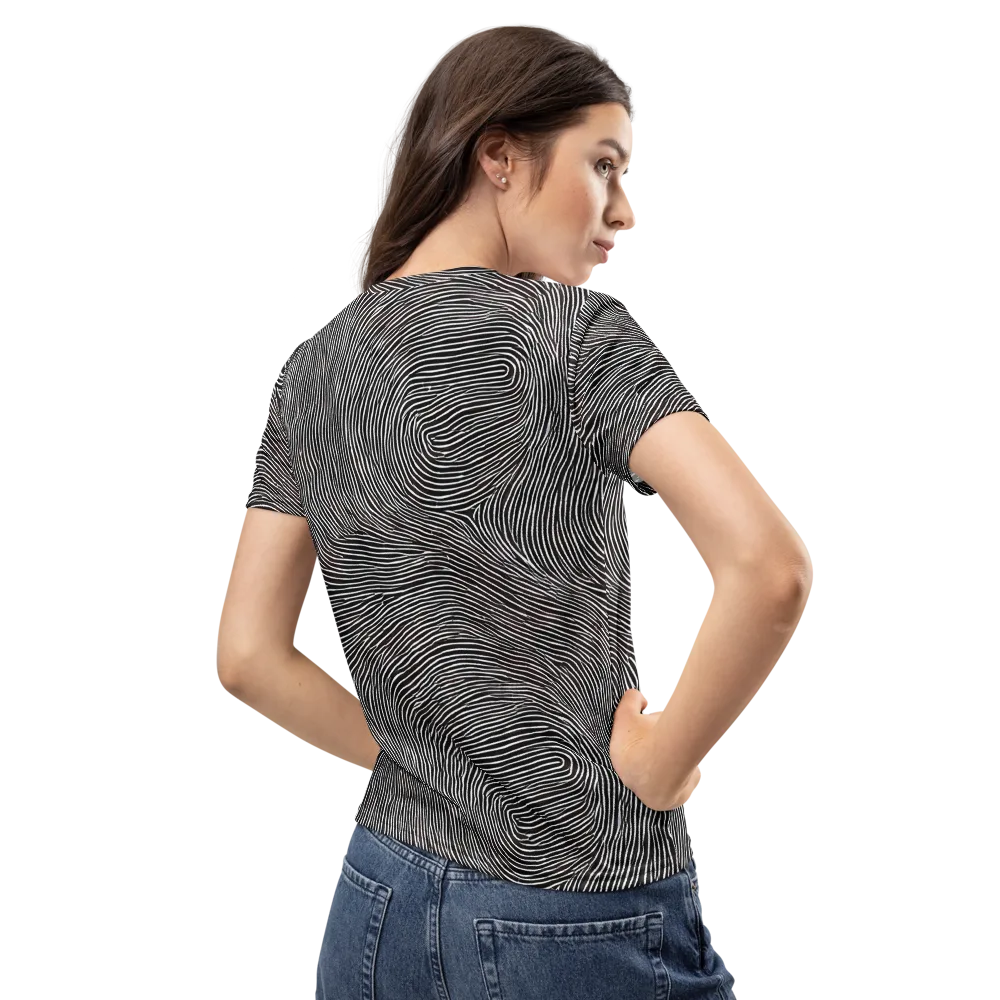 Silent Currents on Women's Crew Neck T-Shirt — Back