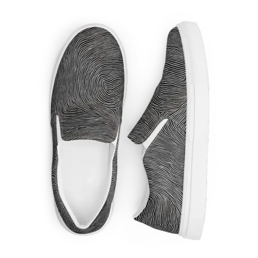Silent Currents on a Men's Slip-On Canvas Shoes
