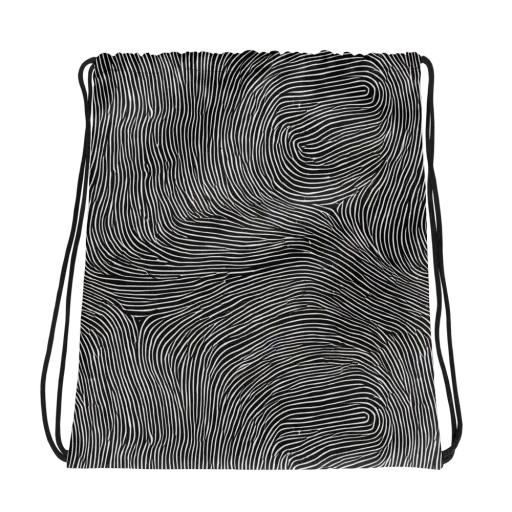 Silent Currents on a Drawstring Bag