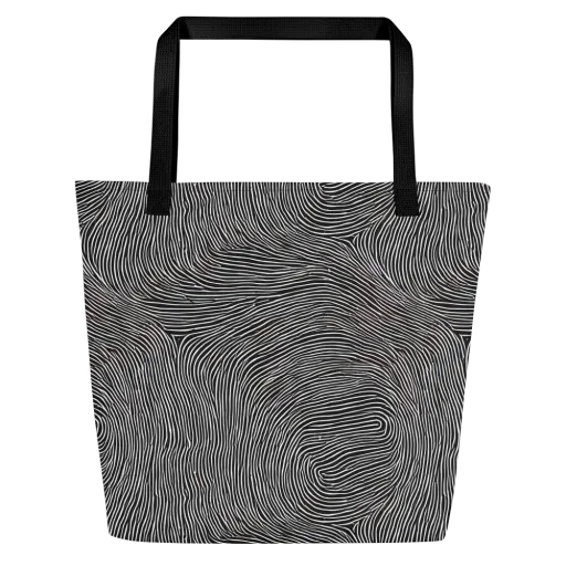 Silent Currents on a Large Tote Bag W/ Pocket
