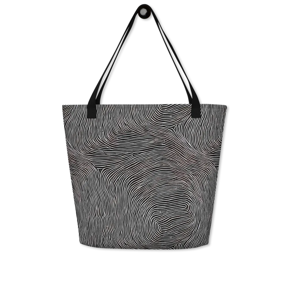 Silent Currents on Large Tote Bag W/ Pocket — Front