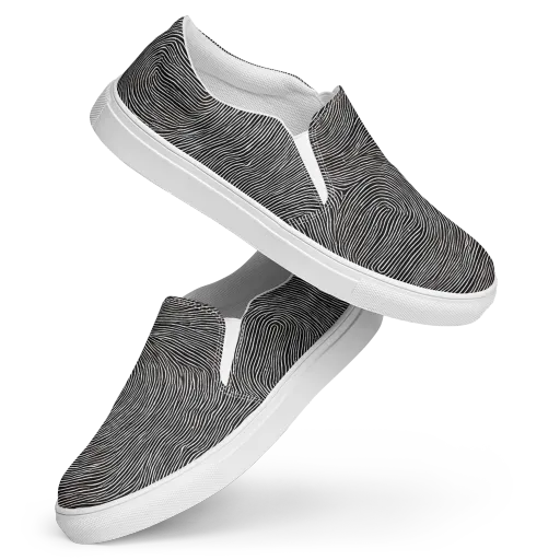 Silent Currents on a Women's Slip-On Canvas Shoes