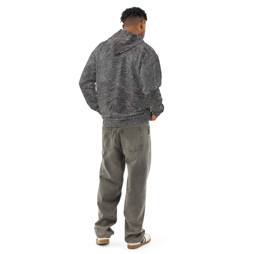 Silent Currents on Cotton Hoodie — Back