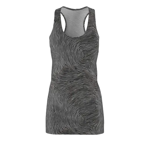 Silent Currents on a Racerback Dress