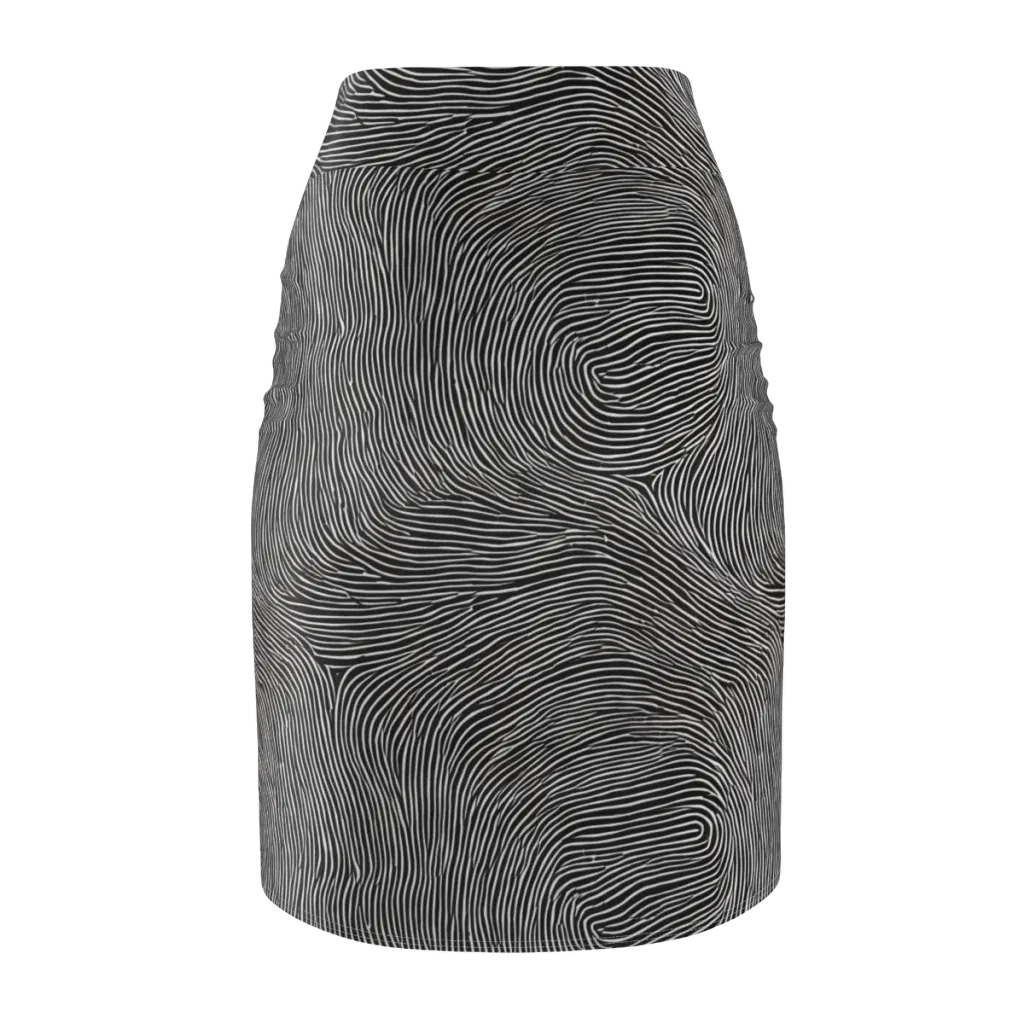 Silent Currents on Pencil Skirt — Back